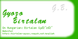 gyozo birtalan business card